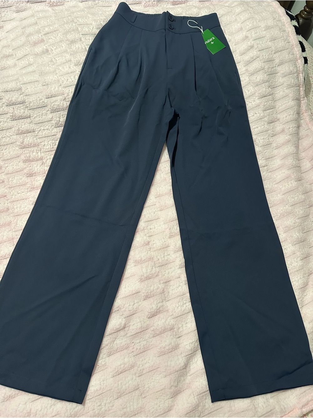HALARA Navy Wide-Leg Pants - Picture 3 of 5